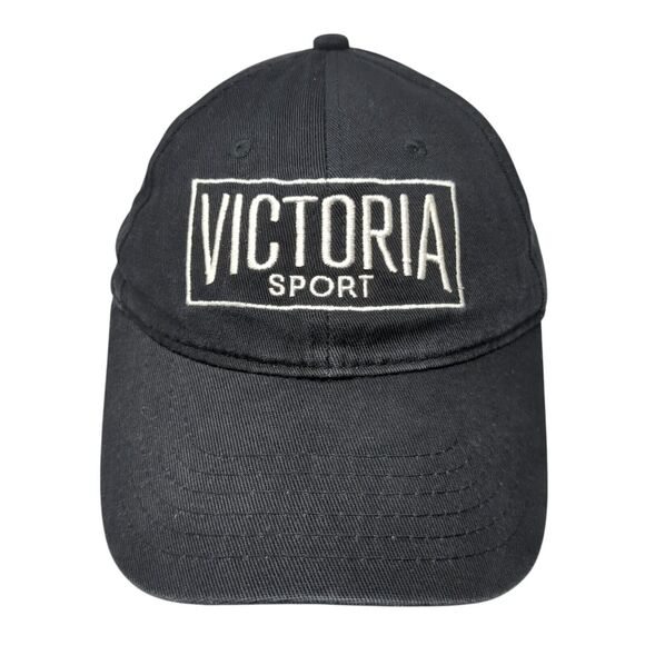 Victoria Sport Strapback Hat Black One Size Adjustable Embroidered Apollo USA - Picture 1 of 8